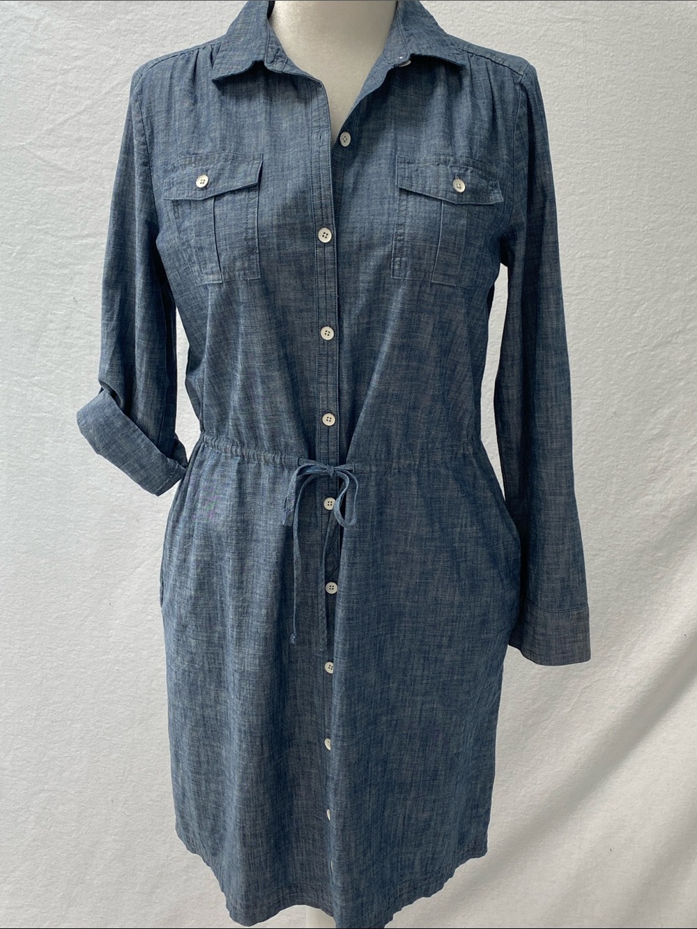 Lands End Canvas Chambray ShirtDress